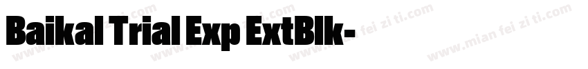 Baikal Trial Exp ExtBlk字体转换